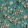 blue botanical cotton fabric from Art of the Loom