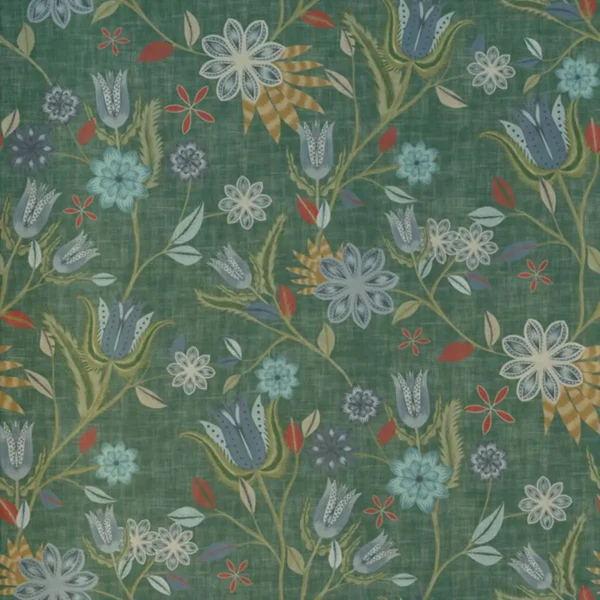 green botanical cotton fabric from Art of the Loom