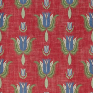 red botanical cotton fabric from Art of the Loom