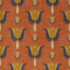 orange botanical cotton fabric from Art of the Loom