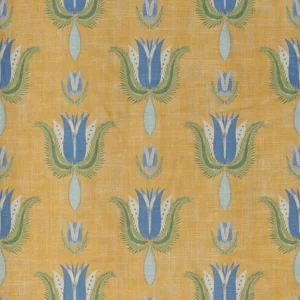 yellow botanical cotton fabric from Art of the Loom