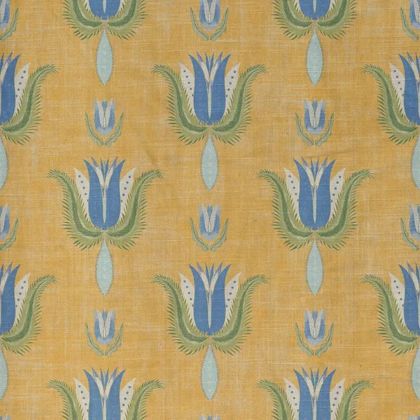 yellow botanical cotton fabric from Art of the Loom