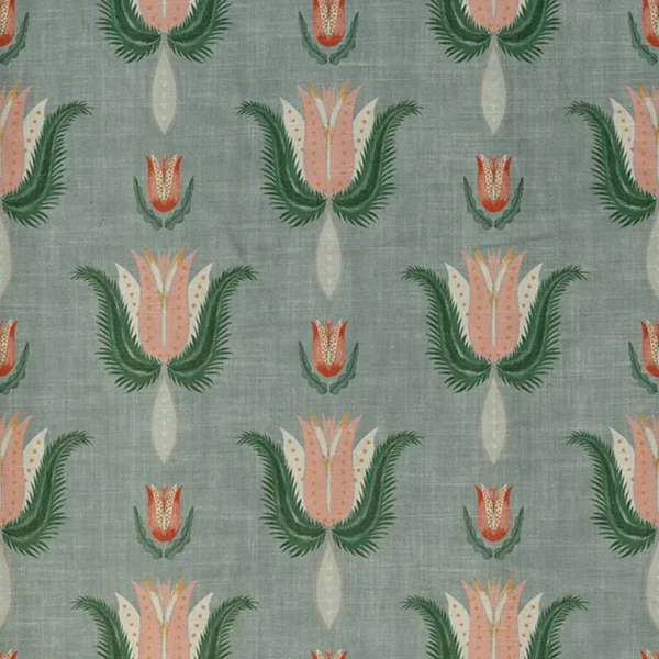 green botanical cotton fabric from Art of the Loom