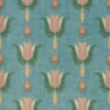 blue botanical cotton fabric from Art of the Loom