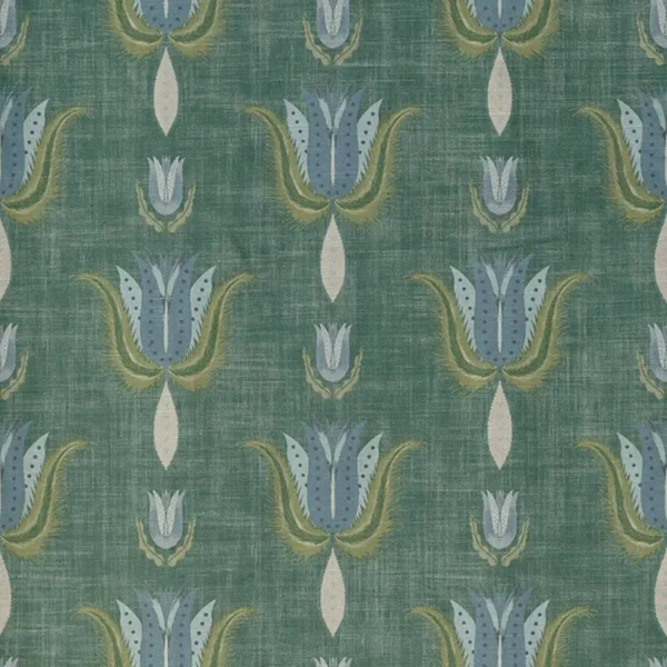green botanical cotton fabric from Art of the Loom