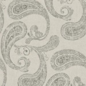 black-grey traditional printed fabric from Art of the Loom