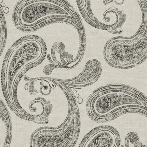black-grey traditional printed fabric from Art of the Loom