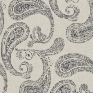black-grey traditional printed fabric from Art of the Loom
