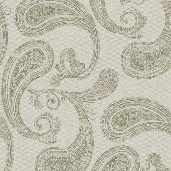 Chinna Fabric - Colour 5 by green traditional printed fabric from Art of the Loom