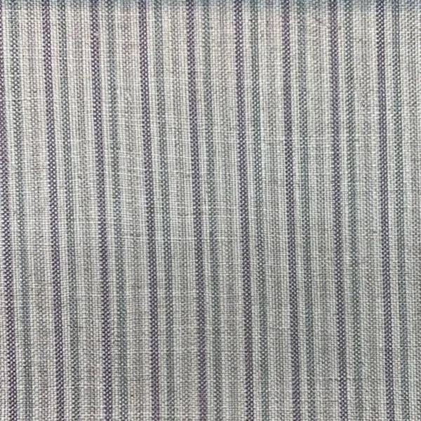 Dunsop Fabric - Sloe by multicolour striped woven fabric from Art of the Loom