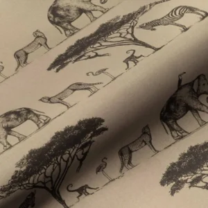 neutral animal linen fabric from Art of the Loom