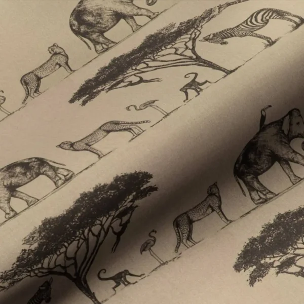 neutral animal linen fabric from Art of the Loom
