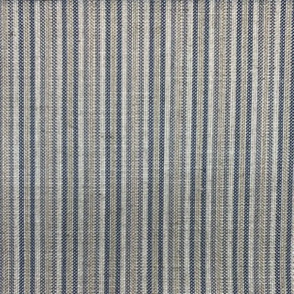 Hodder Fabric - Denim by blue striped woven fabric from Art of the Loom