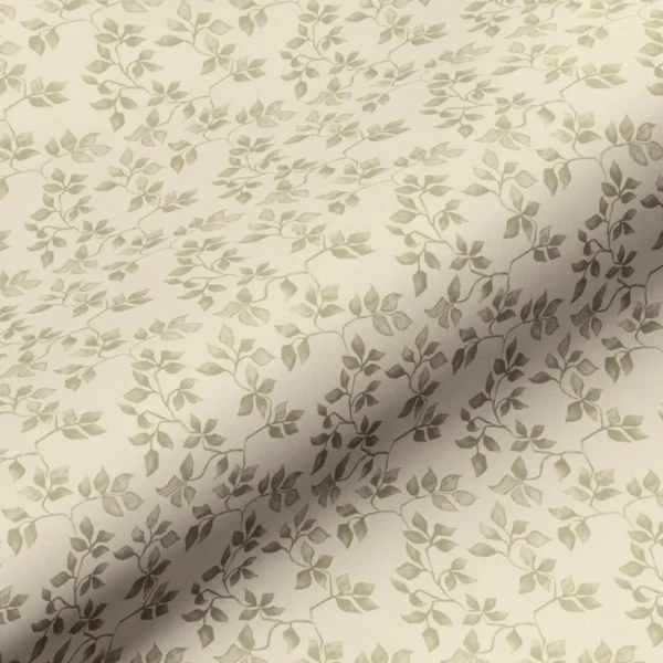black-grey botanical cotton fabric from Art of the Loom