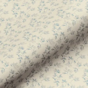 blue botanical cotton fabric from Art of the Loom
