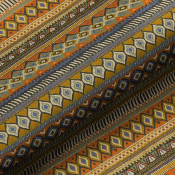Maasai Fabric - Multi by multicolour animal linen fabric from Art of the Loom