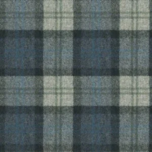 blue checked woolen fabric from Art of the Loom
