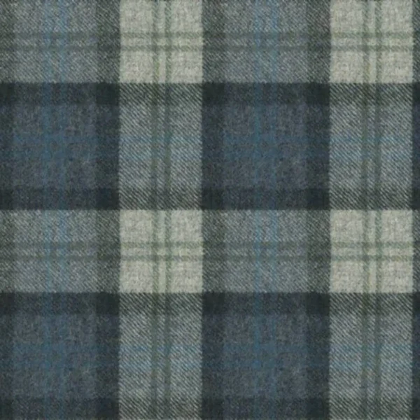 blue checked woolen fabric from Art of the Loom
