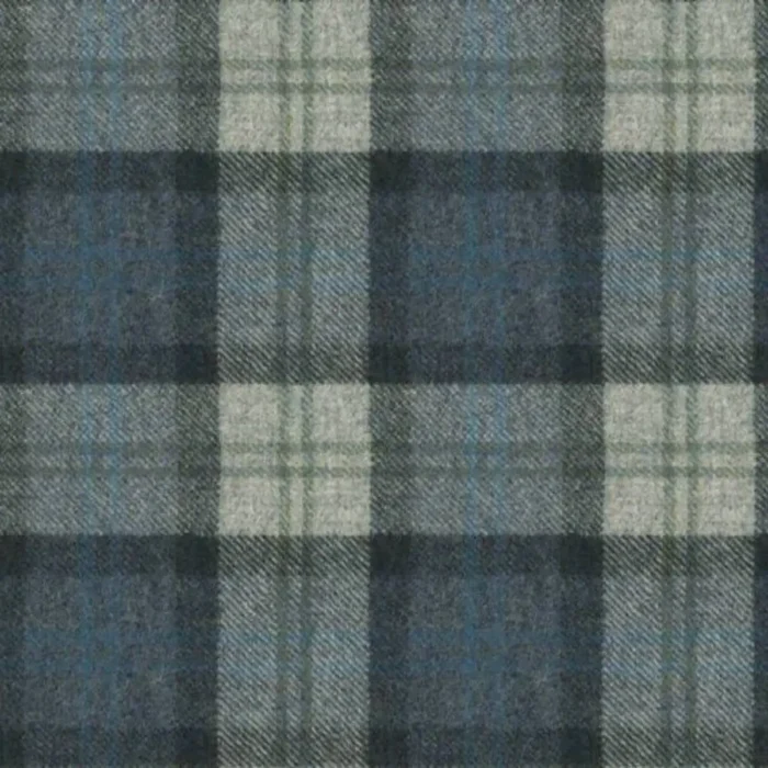 Oban Plaid Fabric - Bayside Blue swatch