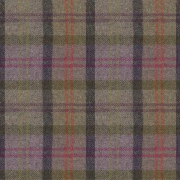 Oban Plaid Fabric - Celtic Thistle by green checked woolen fabric from Art of the Loom