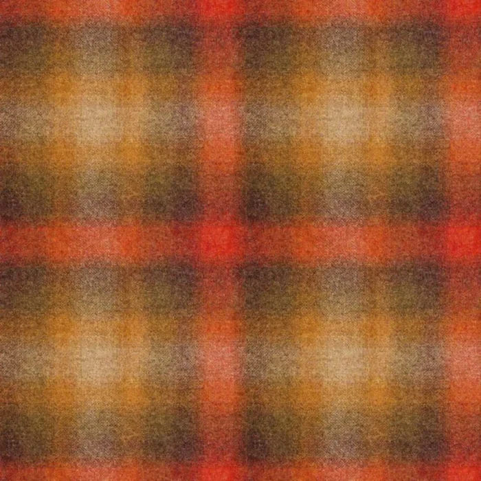 Ombre Check Fabric - Japanese Maple fabric swatch OMBRECHECKJAPANESEMAPLE