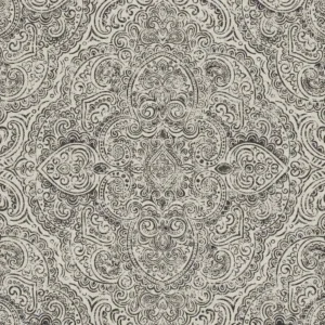 black-grey traditional printed fabric from Art of the Loom