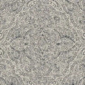 black-grey traditional printed fabric from Art of the Loom