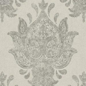 black-grey traditional printed fabric from Art of the Loom