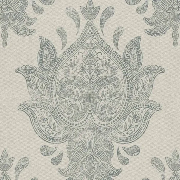 Pambar Fabric - Colour 4 by blue traditional printed fabric from Art of the Loom