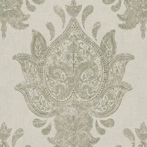 green traditional printed fabric from Art of the Loom