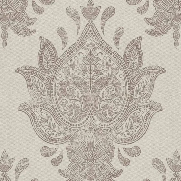 Pambar Fabric - Colour 7 by pink traditional printed fabric from Art of the Loom