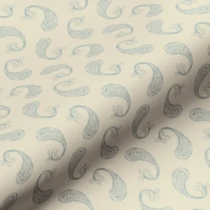 blue botanical cotton fabric from Art of the Loom