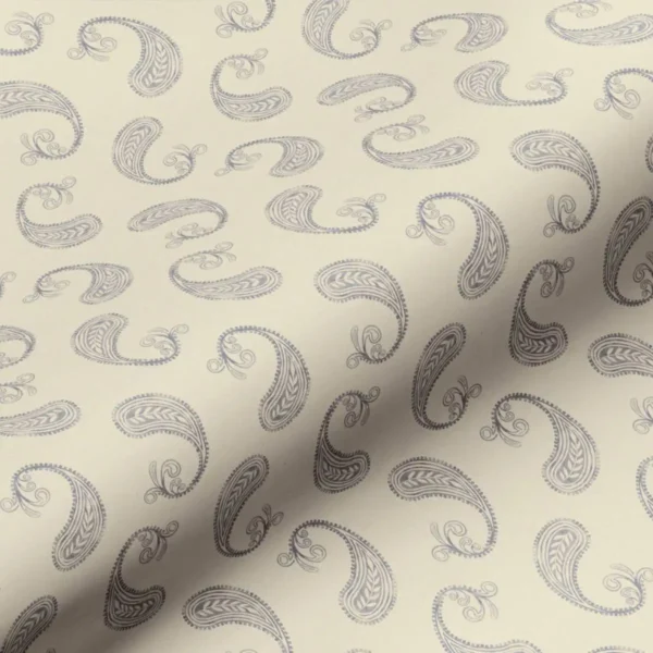 Penny Fabric - Indigo by blue botanical cotton fabric from Art of the Loom