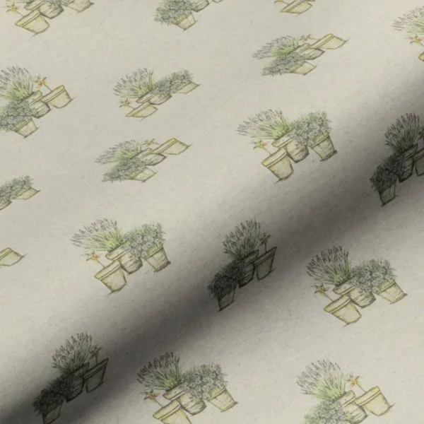 multicolour botanical cotton fabric from Art of the Loom