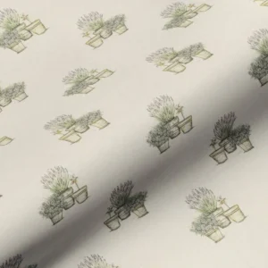 multicolour botanical cotton fabric from Art of the Loom