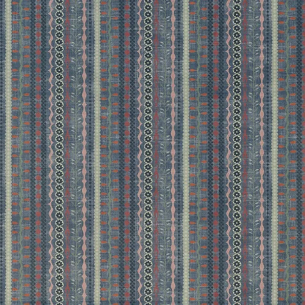 Rhone Fabric - 8 by blue striped cotton fabric from Art of the Loom