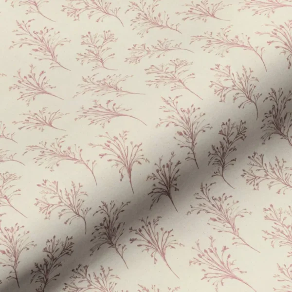 Sarah Fabric - Bordeaux by red botanical cotton fabric from Art of the Loom
