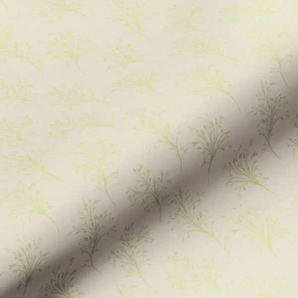 Sarah Fabric - Celery by green botanical cotton fabric from Art of the Loom
