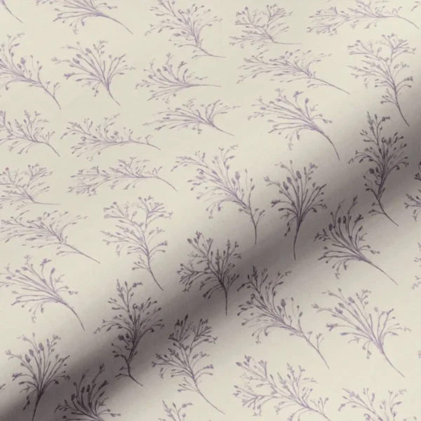purple botanical cotton fabric from Art of the Loom