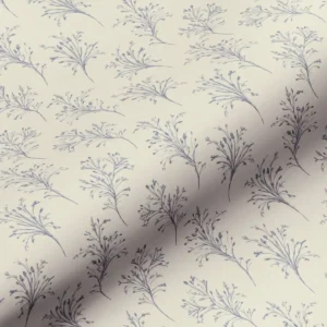 blue botanical cotton fabric from Art of the Loom