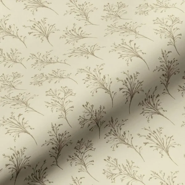 Sarah Fabric - Mink by neutral botanical cotton fabric from Art of the Loom