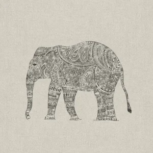 black-grey animal printed fabric from Art of the Loom