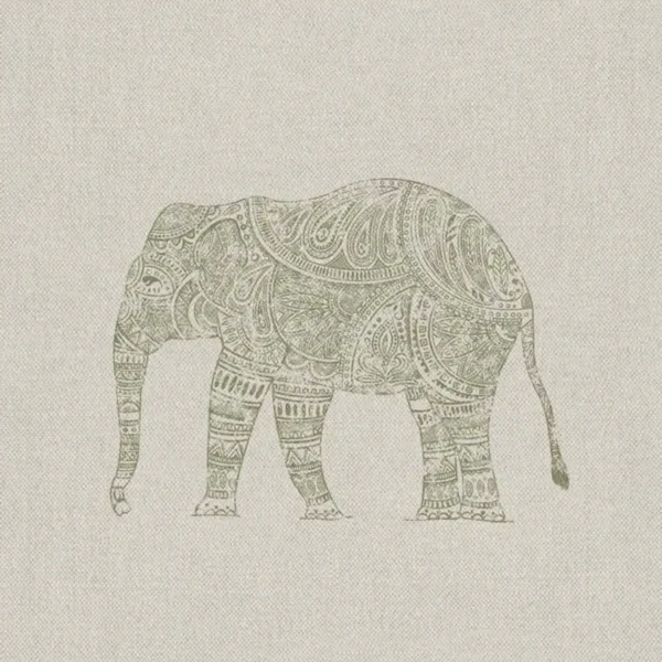 Shola Fabric - Colour 5 by green animal printed fabric from Art of the Loom