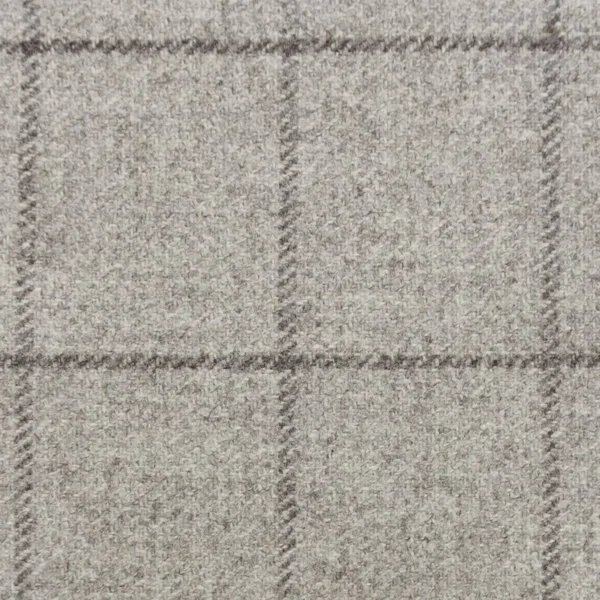 Siegfried Fabric - Ash by black-grey checked woolen fabric from Art of the Loom