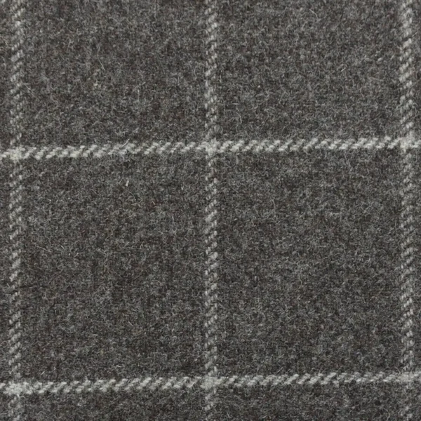 black-grey checked woolen fabric from Art of the Loom