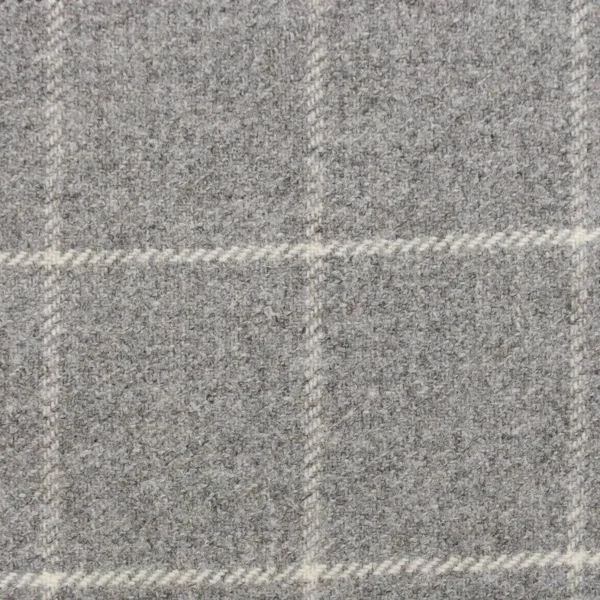 Siegfried Fabric - Zinc by black-grey checked woolen fabric from Art of the Loom