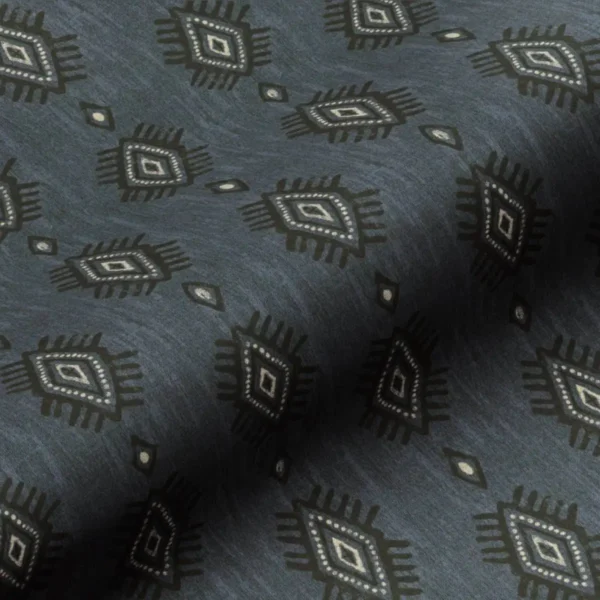 Sirata Fabric - Blue by blue animal linen fabric from Art of the Loom