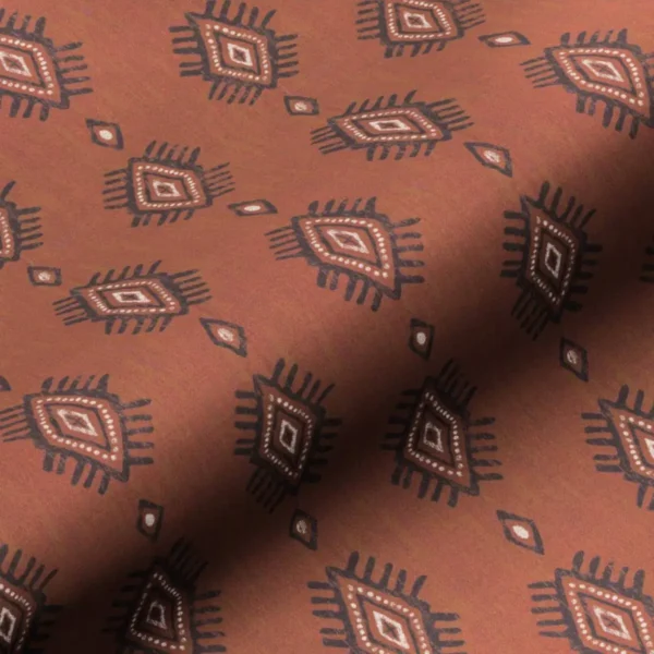Sirata Fabric - Orange by orange animal linen fabric from Art of the Loom