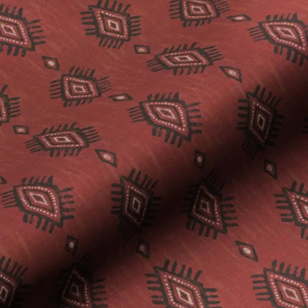 Sirata Fabric - Red by red animal linen fabric from Art of the Loom