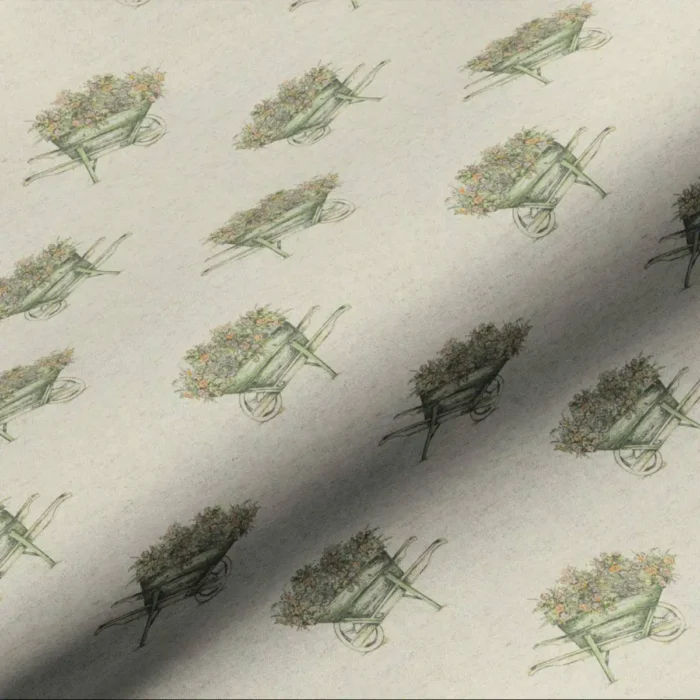 Wheelbarrow Fabric - Linen swatch